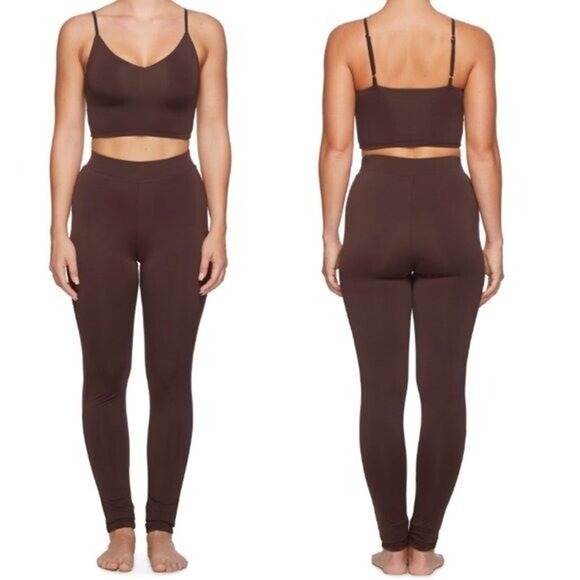Myra Swim Chocolate Brown Saint Leggings Sz L - Picture 8 of 12